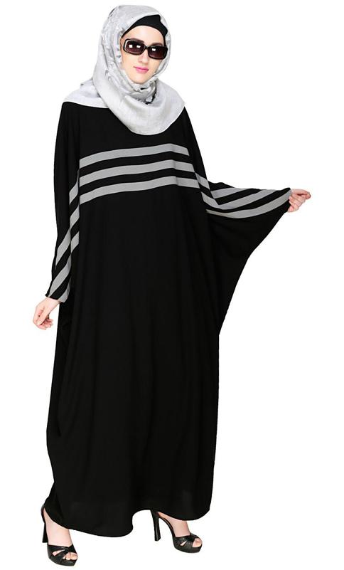 Sporty Kaftan With Grey Detailing (Made-To-Order)