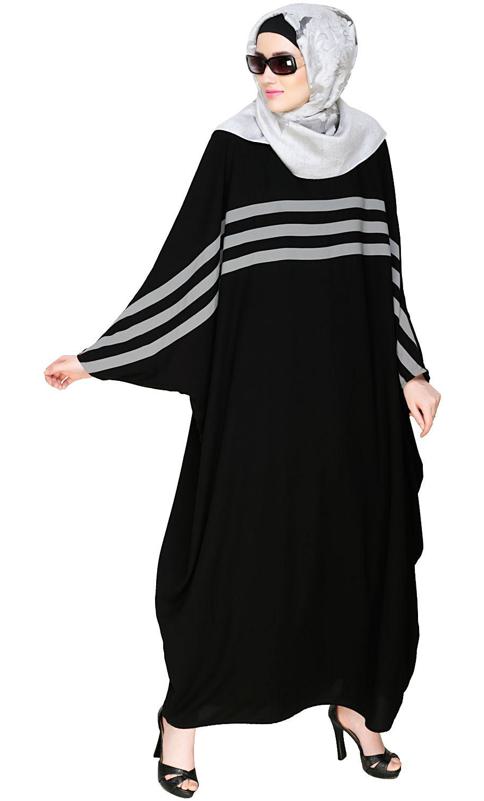 Sporty Kaftan With Grey Detailing (Made-To-Order)