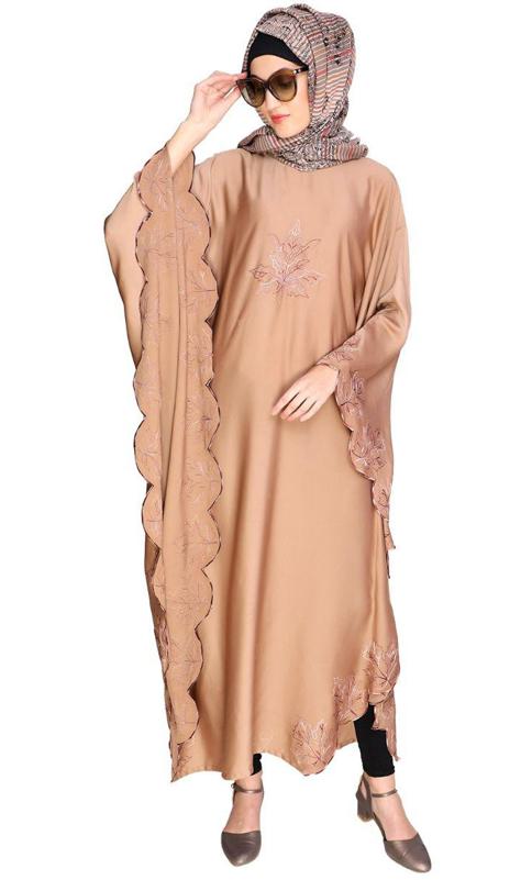 Spring Leaf Beige Kaftan (Made-To-Order)