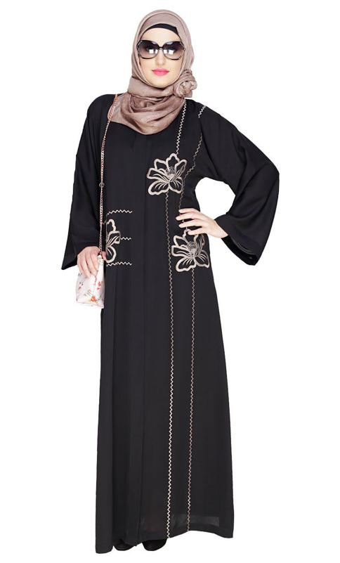 Stellar Black Dubai Style Abaya (Made-To-Order)