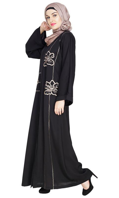 Stellar Black Dubai Style Abaya (Made-To-Order)