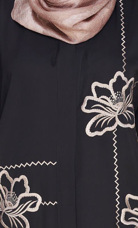Stellar Black Dubai Style Abaya (Made-To-Order)
