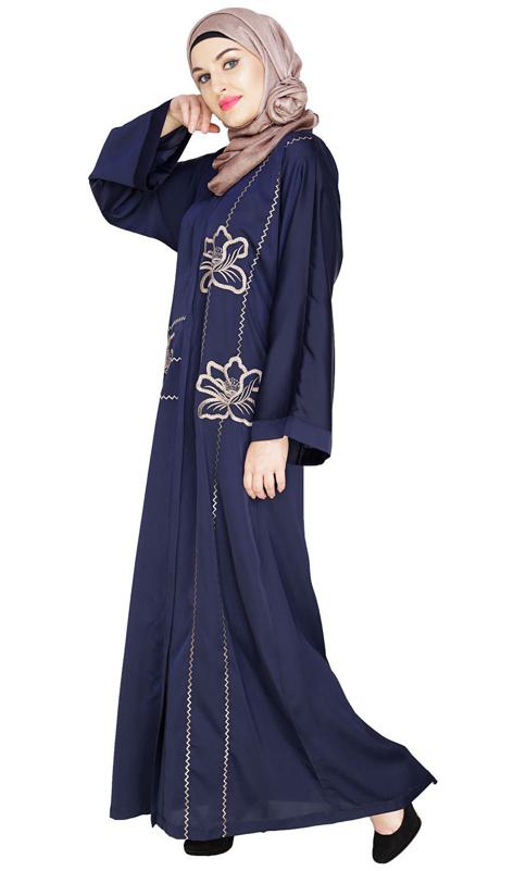 Stellar Blue Dubai Style Abaya (Made-To-Order)