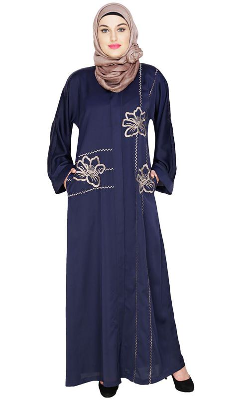 Stellar Blue Dubai Style Abaya (Made-To-Order)