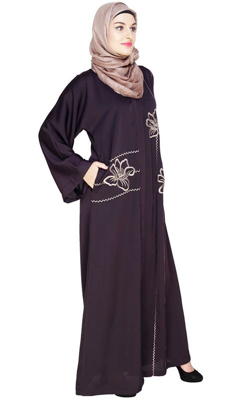 Stellar Dark Purple Style Abaya