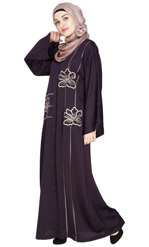 Stellar Dark Purple Style Abaya