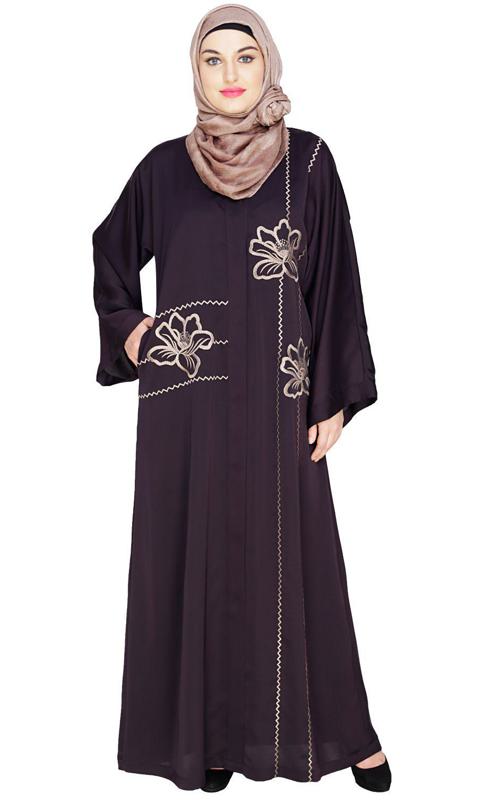 Stellar Dark Purple Style Abaya