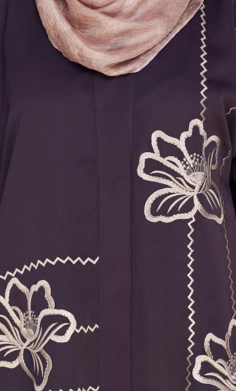 Stellar Dark Purple Style Abaya