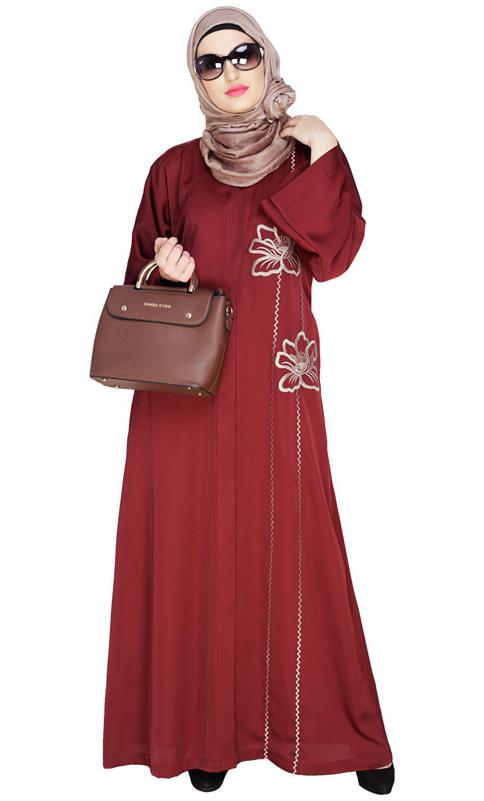 Stellar Wine Dubai Style Abaya (Made-To-Order)