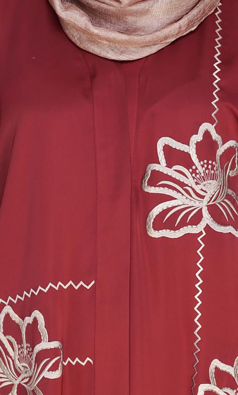 Stellar Wine Dubai Style Abaya (Made-To-Order)