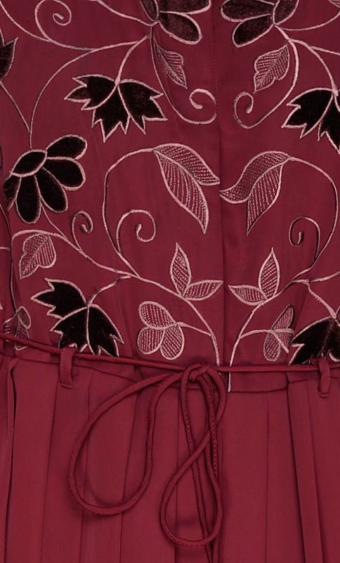 Sylvan Pleated Dubai Style Wine Abaya (Made-To-Order)