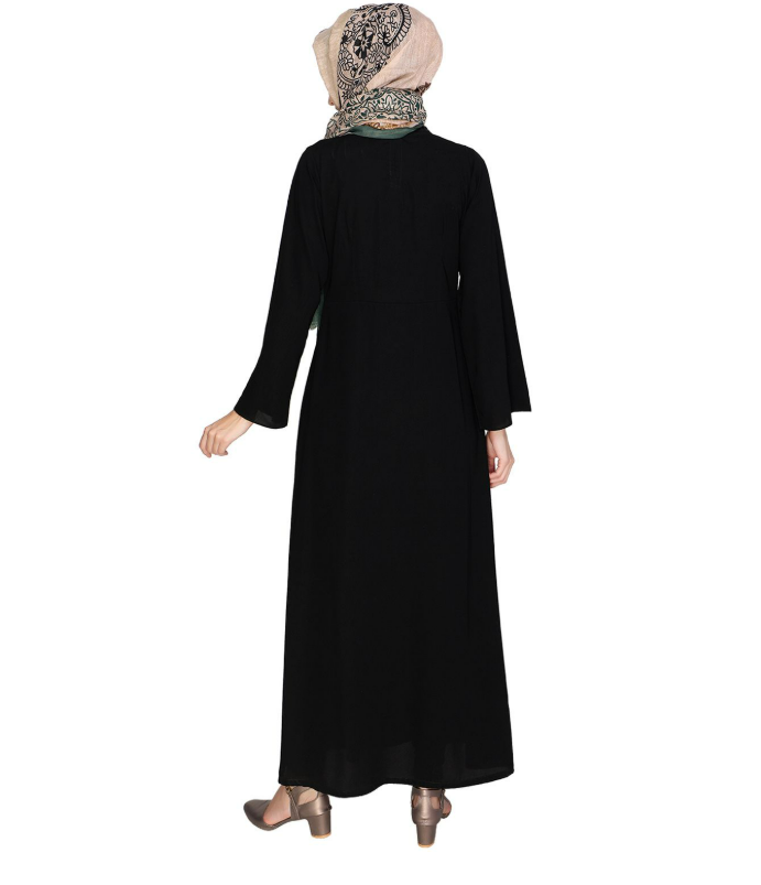 Tassels Detail Black Abaya (Made-To-Order)