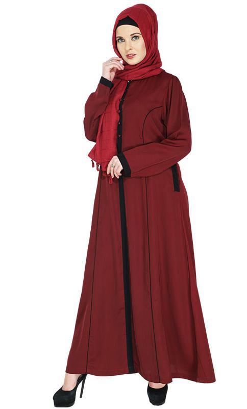 Trendy Coral Casual Abaya