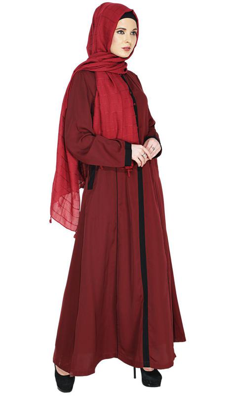 Trendy Coral Casual Abaya