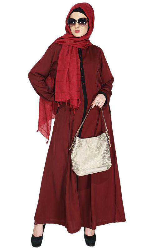 Trendy Coral Casual Abaya