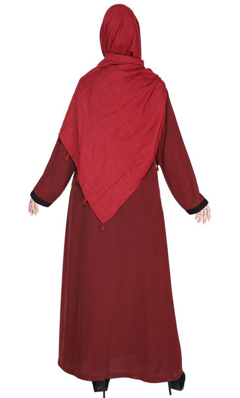 Trendy Coral Casual Abaya