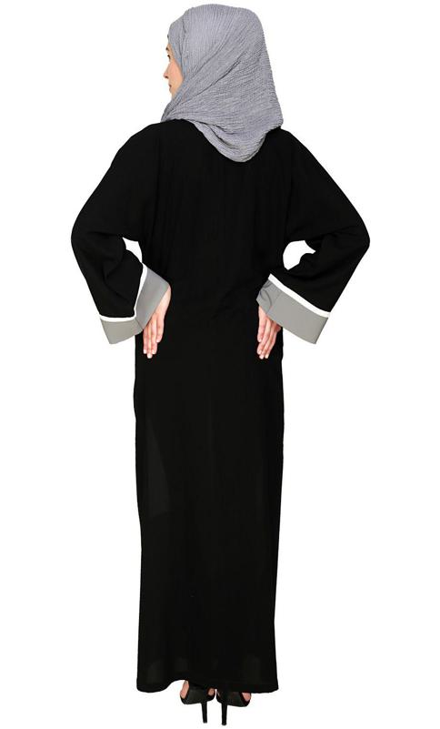 Triple Color Block Dubai Style Abaya
