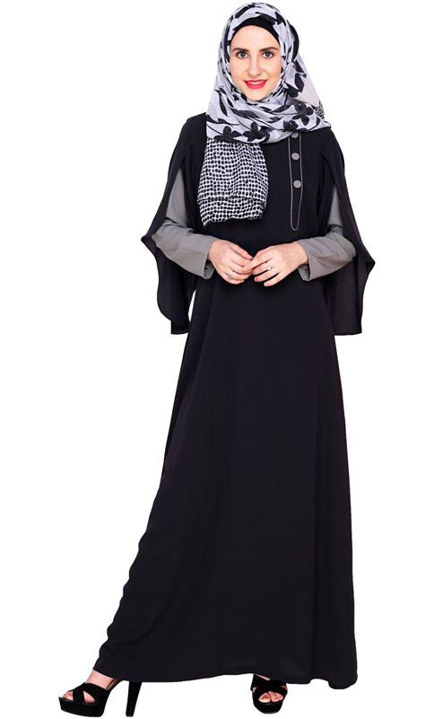 Tulip Sleeved Side Open Abaya (Made-To-Order)