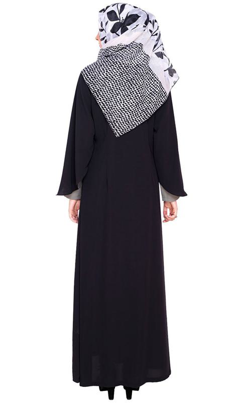 Tulip Sleeved Side Open Abaya (Made-To-Order)