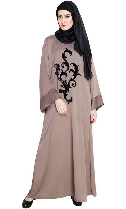 Umber Brown Plush Dubai Style Abaya