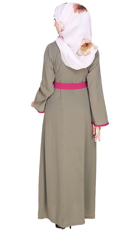 Vougish Fushia Angarkha Abaya