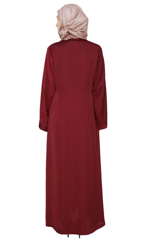 Wondrous Wine Dubai Style Abaya