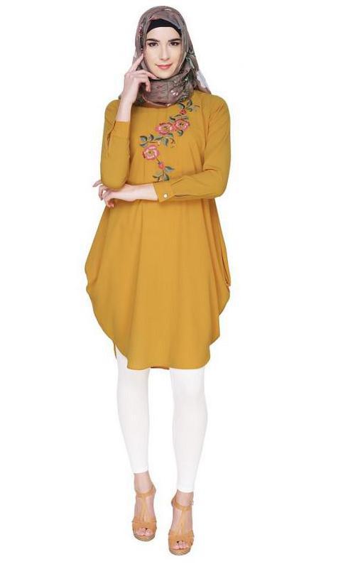Yellow Side Cowl Tunic (Made-To-Order)