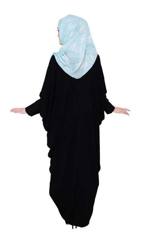Bow Embellished Black Kaftan (Made-To-Order)