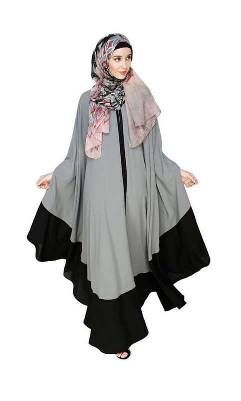 Colour Block Grey Irani Kaftan
