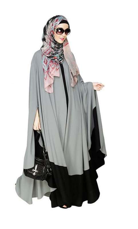 Colour Block Grey Irani Kaftan