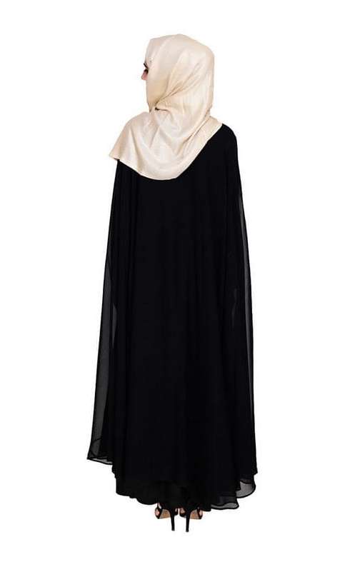 Luxury Black Irani Kaftan (Made-To-Order)