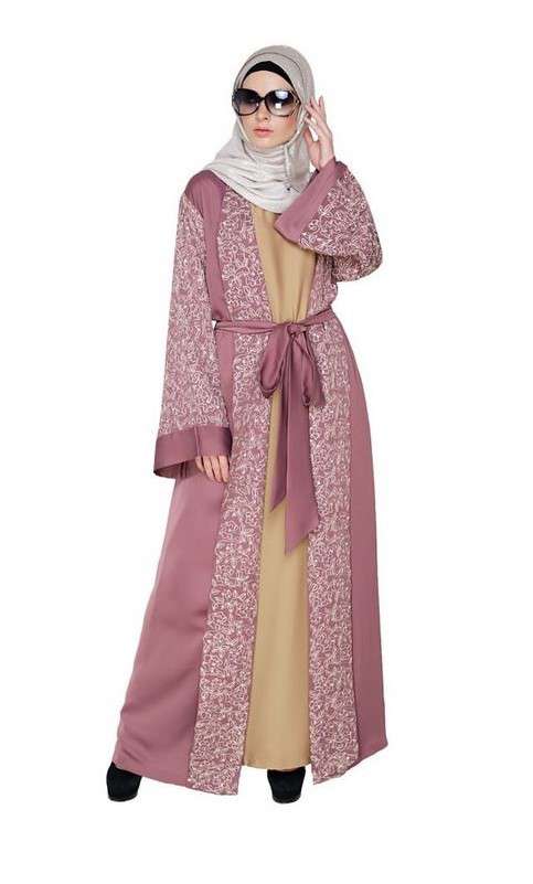 Luxury Onion Pink Dubai Style Abaya (Made-To-Order)