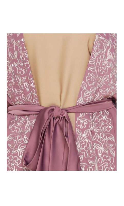 Luxury Onion Pink Dubai Style Abaya (Made-To-Order)