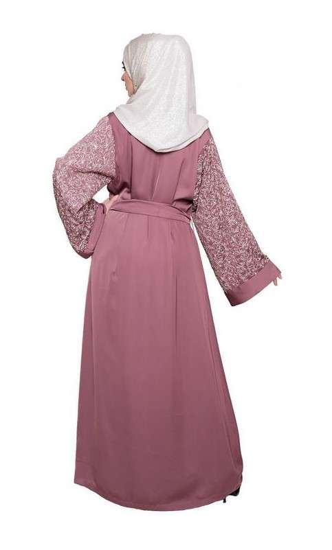 Luxury Onion Pink Dubai Style Abaya (Made-To-Order)