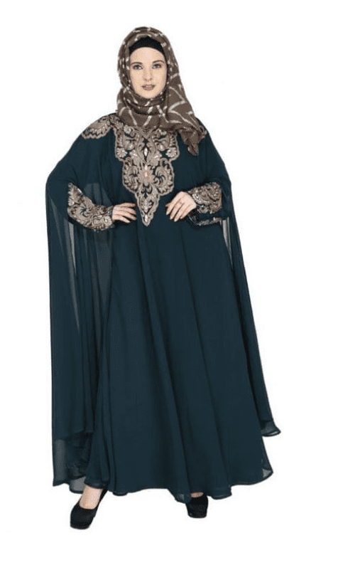 Luxury Sacramento Green Irani Kaftan
