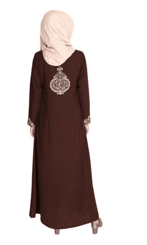 Persian Embroidered Brown Abaya (Made-To-Order)