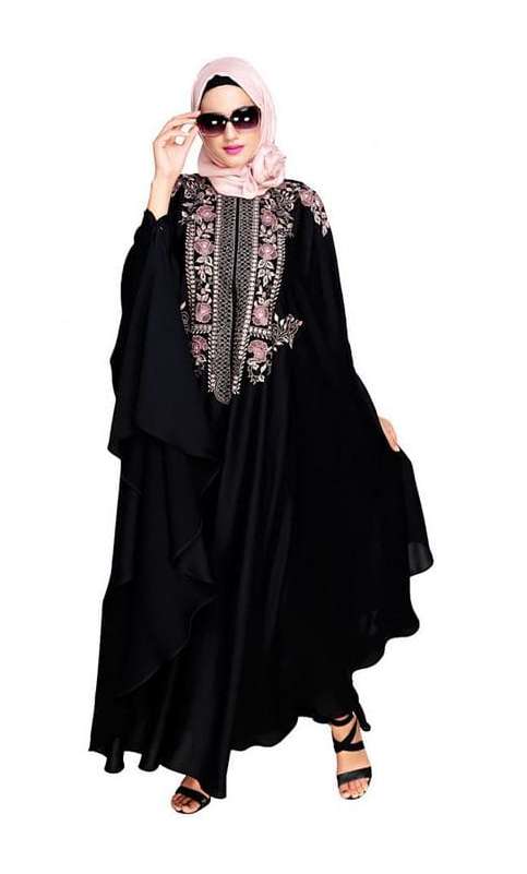 Royal Black Irani Kaftan (Made-To-Order)