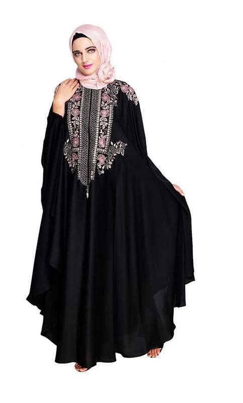 Royal Black Irani Kaftan (Made-To-Order)
