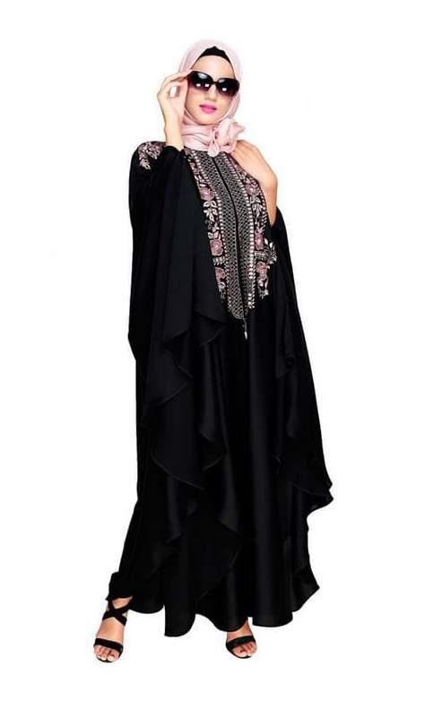 Royal Black Irani Kaftan (Made-To-Order)