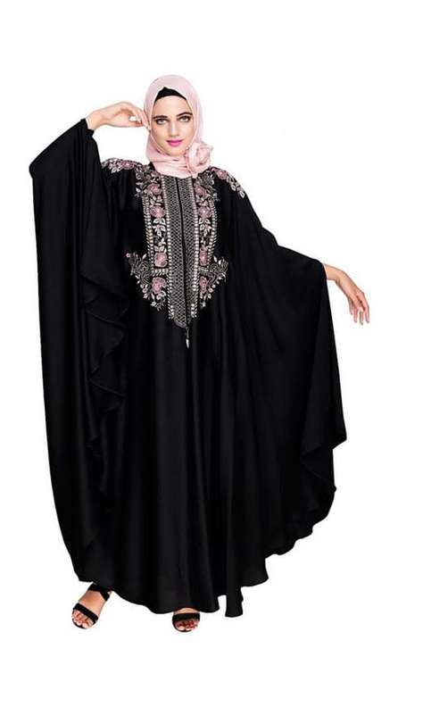 Royal Black Irani Kaftan (Made-To-Order)