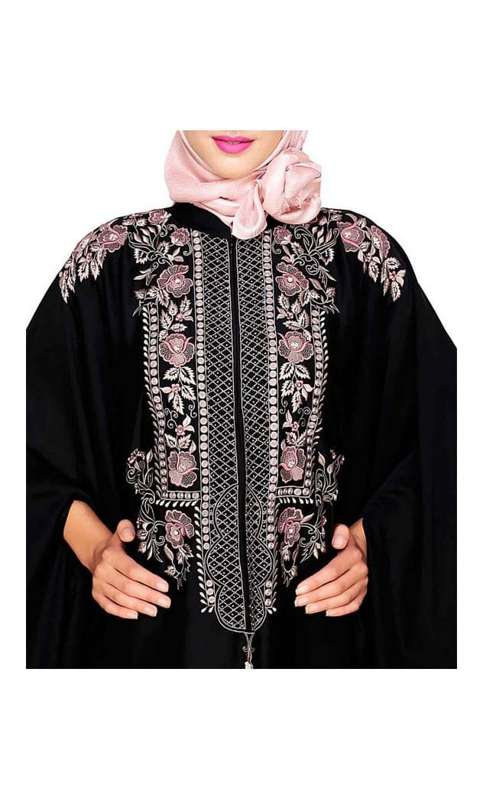 Royal Black Irani Kaftan (Made-To-Order)