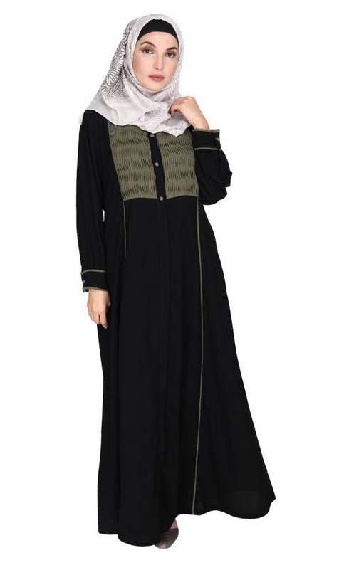 Wavetucks Yoke Black and Dead Mint Abaya