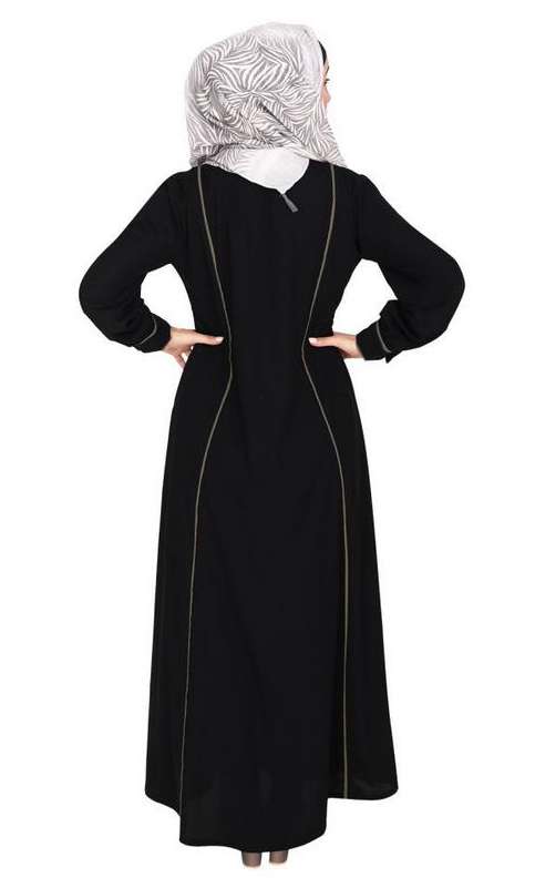Wavetucks Yoke Black and Dead Mint Abaya