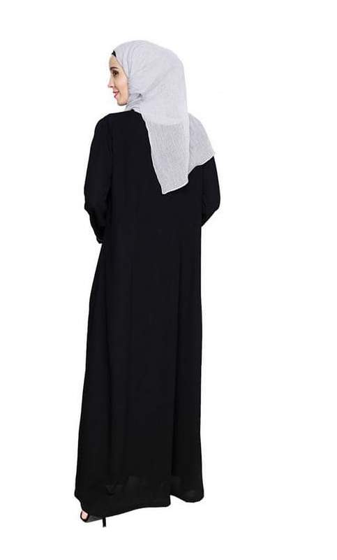 Whimsical Embroidered Black Dubai Style Abaya