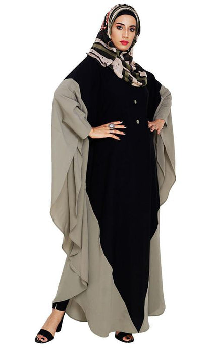 Aesthetic Black and Dead Mint Kaftan (Made-To-Order)
