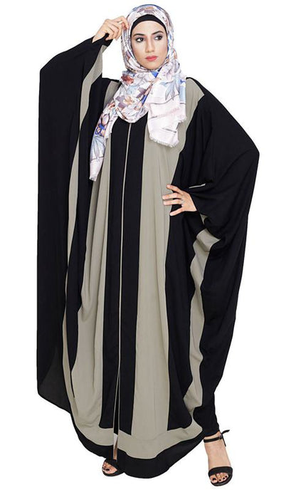 Aesthetic Dead Mint and Black Kaftan (Made-To-Order)