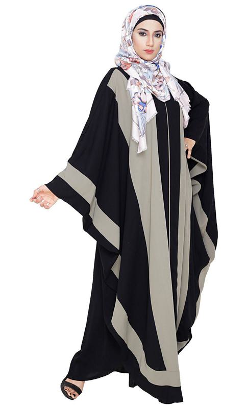 Aesthetic Dead Mint and Black Kaftan (Made-To-Order)