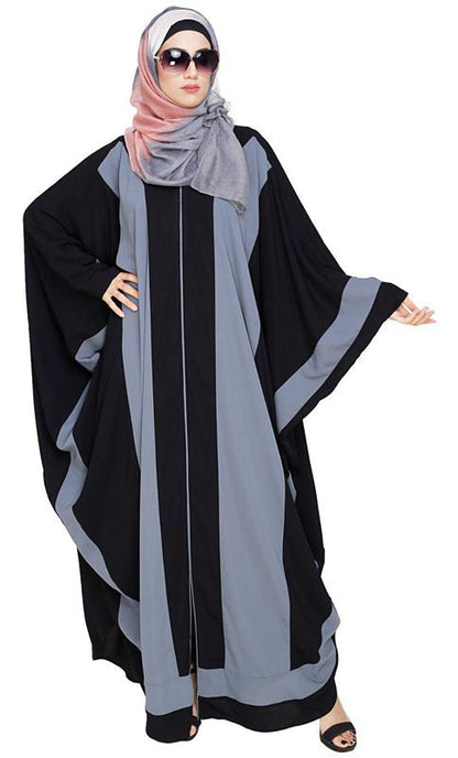 Aesthetic Grey and Black Kaftan (Made-To-Order)