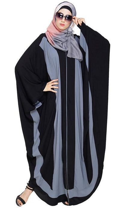 Aesthetic Grey and Black Kaftan (Made-To-Order)