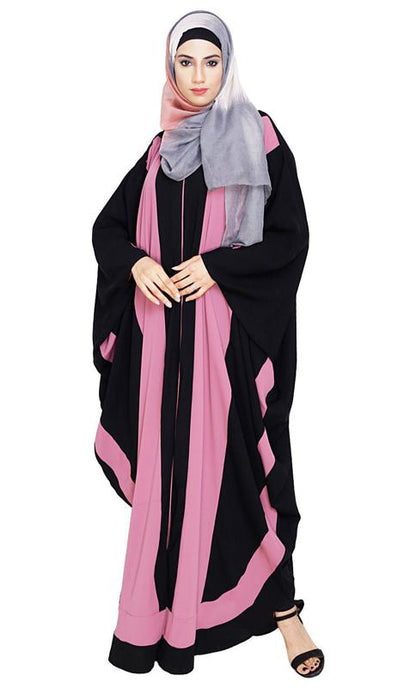 Aesthetic Onion Pink and Black Kaftan (Made-To-Order)